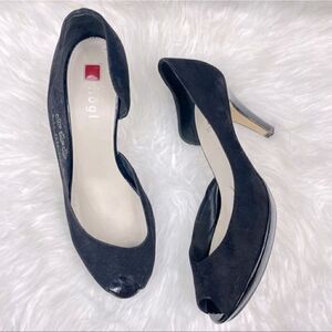Hogl Suede open toe pumps 9.0 US (6.5 UK)  3.5” heel